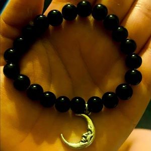 Beautiful Obsidian Moon Bracelet
